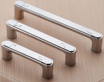 2.5'' 3.78'' 5'' Drawer Pulls Handles Knobs Dresser Pulls Silver Chrome Unique Kitchen Cabinet Door Knobs Pulls Handle Cupboard 64 96 128mm