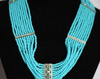 Vintage Multi Strand Turquoise Necklace
