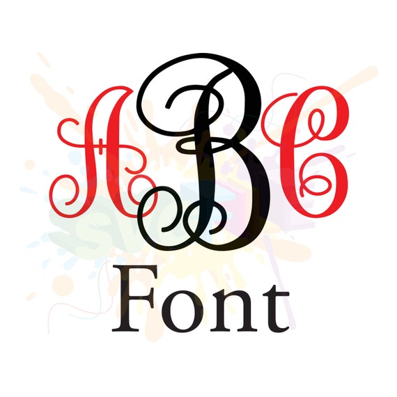 Vine Monogram SVG Font Design Files For Silhouette Studio