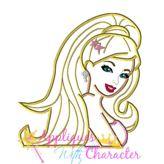 Barbie Fashion Applique Design Barbie by appliqueswcharacter