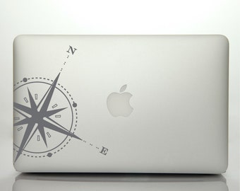 Laptop Decal Compass rose Design | Nautical Travel Explore Decal | Laptop Skin Vinyl Sticker | Adventure Macbook Decal | Laptop Sticker