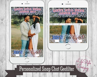 Gender Reveal Snapchat Filter - Baby Shower Geofilter - Boy or Girl - Pink or Blue - Snapchat Geofilter - Custom Snapchat Filter