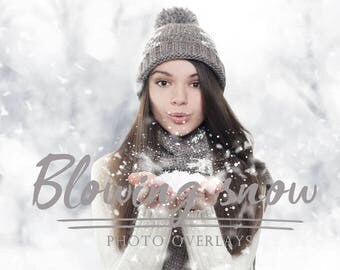 38 Blowing Snow photo Overlays, christmas overlays, photoshop overlays, snow overlays, blowing snow, holiday overlays, winter overlays