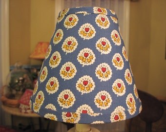 Pierre Deux Chandelier Lampshade Souleiado La Petit Provencaux Royal Blue 3x6x5"