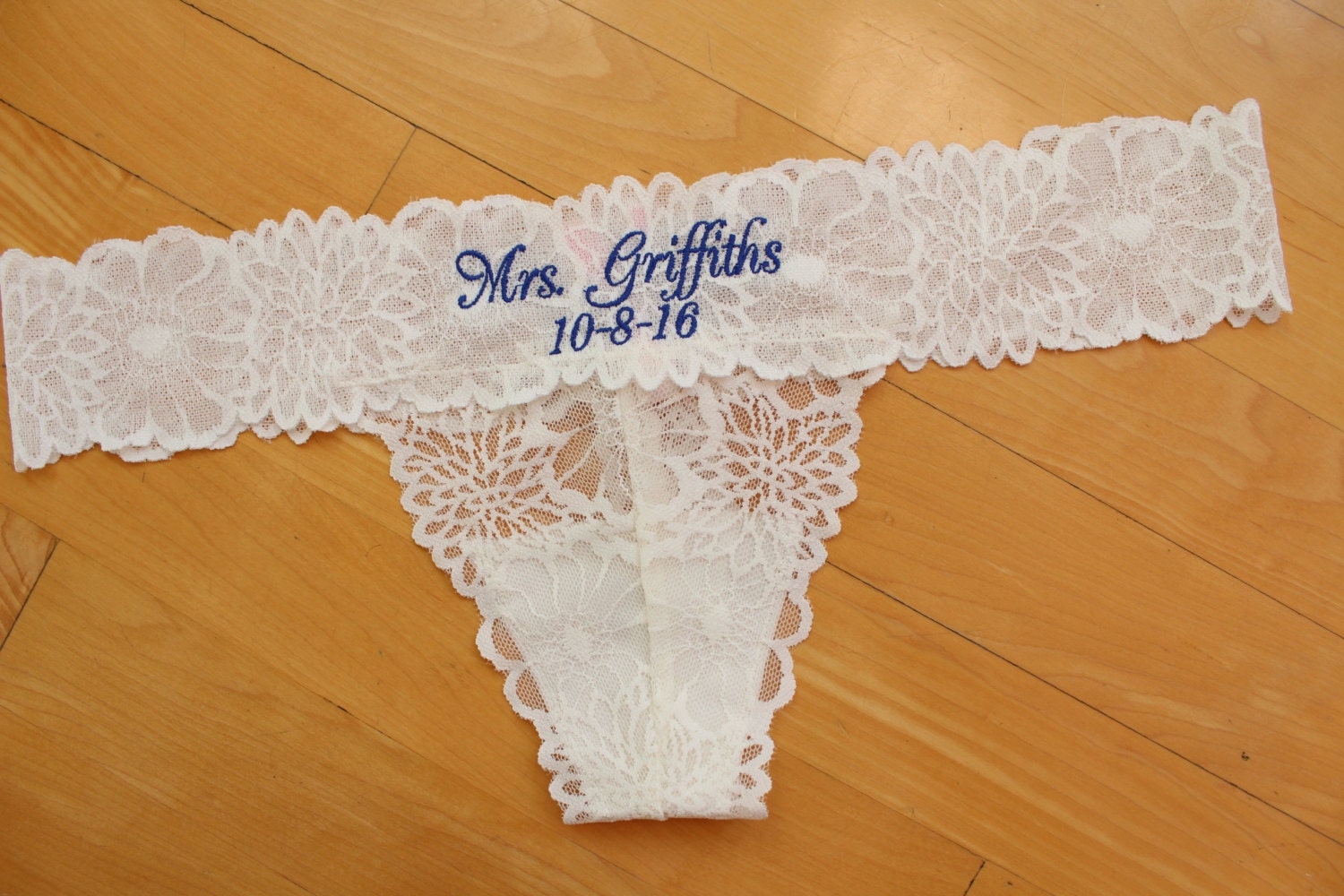 Monogram Bridal Lace Panties Personalized Bridal by Snugahug
