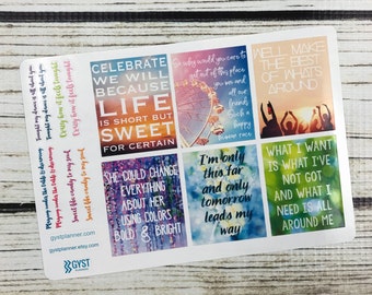 Dave Matthews Band / lyrics / Quotes Stickers / Inspirational Sticker / Fits Erin Condren Planners, Happy Planners, Passion Planners & more!