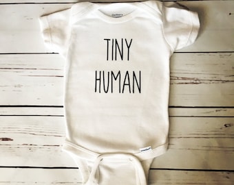 Tiny Human Onesie, Tiny Human Bodysuit, Baby Onesie, Baby Bodysuit, Newborn Onesie, Baby Shower Gift, Custom Onesie, Gender Neutral Onesie