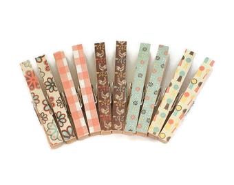 Magnetic Clothespins, Decorative Clothespins, Office Organization, Floral Clips, Bag Clips, Photo Holder, Place Card Holders, Office Decor