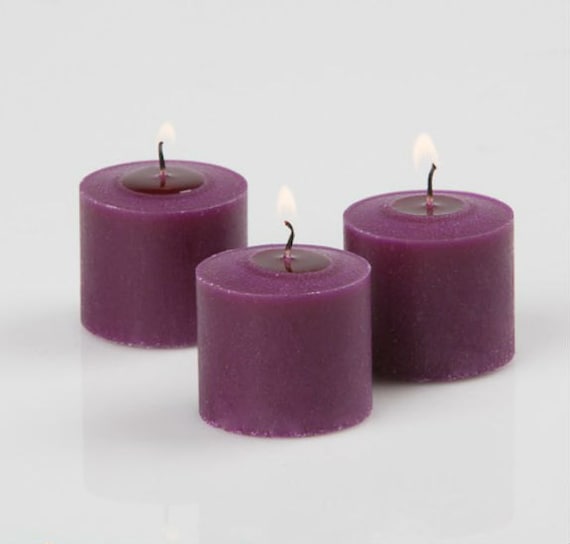 72 Purple Votive Candles Fruit Sweet Mulberry scent Candles