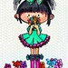 Image #48 - Lucy In The Garden - Sasayaki Glitter Digital Stamps - Naz - Line art Only - Black and White