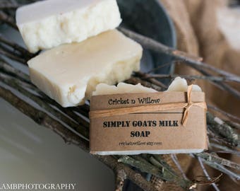 Handmade Fresh Goat Milk Soap, Unscented Face and Body Soap bar, fragrance free products, facial soap, natural skincare, goats milk soaps