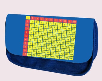 TIMESTABLE pencil case / clutch bag your name added