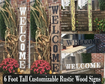 Custom wood signs, Large signs, Porch decor, Front porch decor, Welcome wood signs, Wood decor signs, Barnwood signs, Farmhouse decor