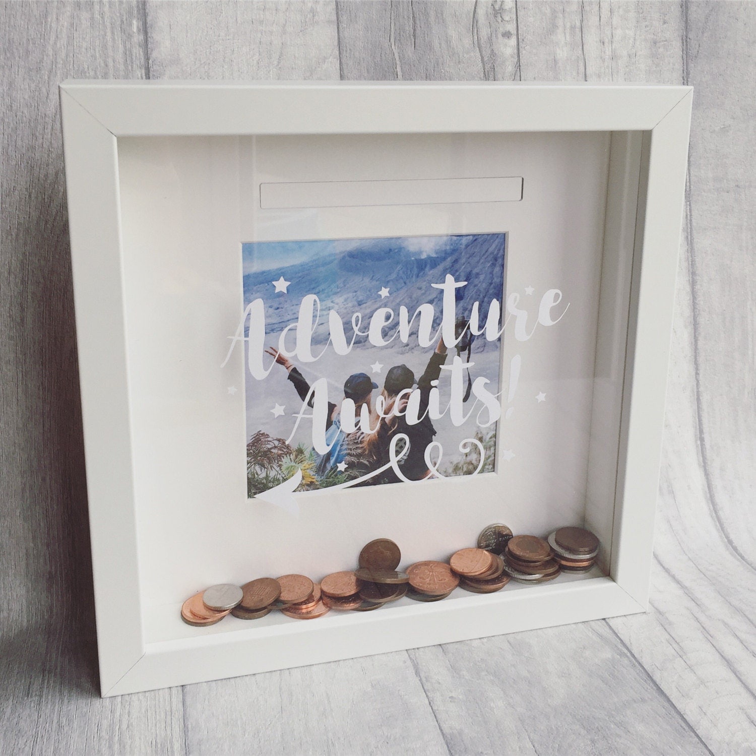 Personalised Money Box Photo Frame Adventure Fund Personalised Money Box Photo Frame Adventure Fund