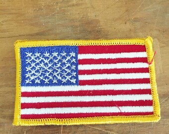 1970 American Flag Embroidery Patch Sew On American Flag Patch 2 x 3 inch American Flag Embroidery Patch
