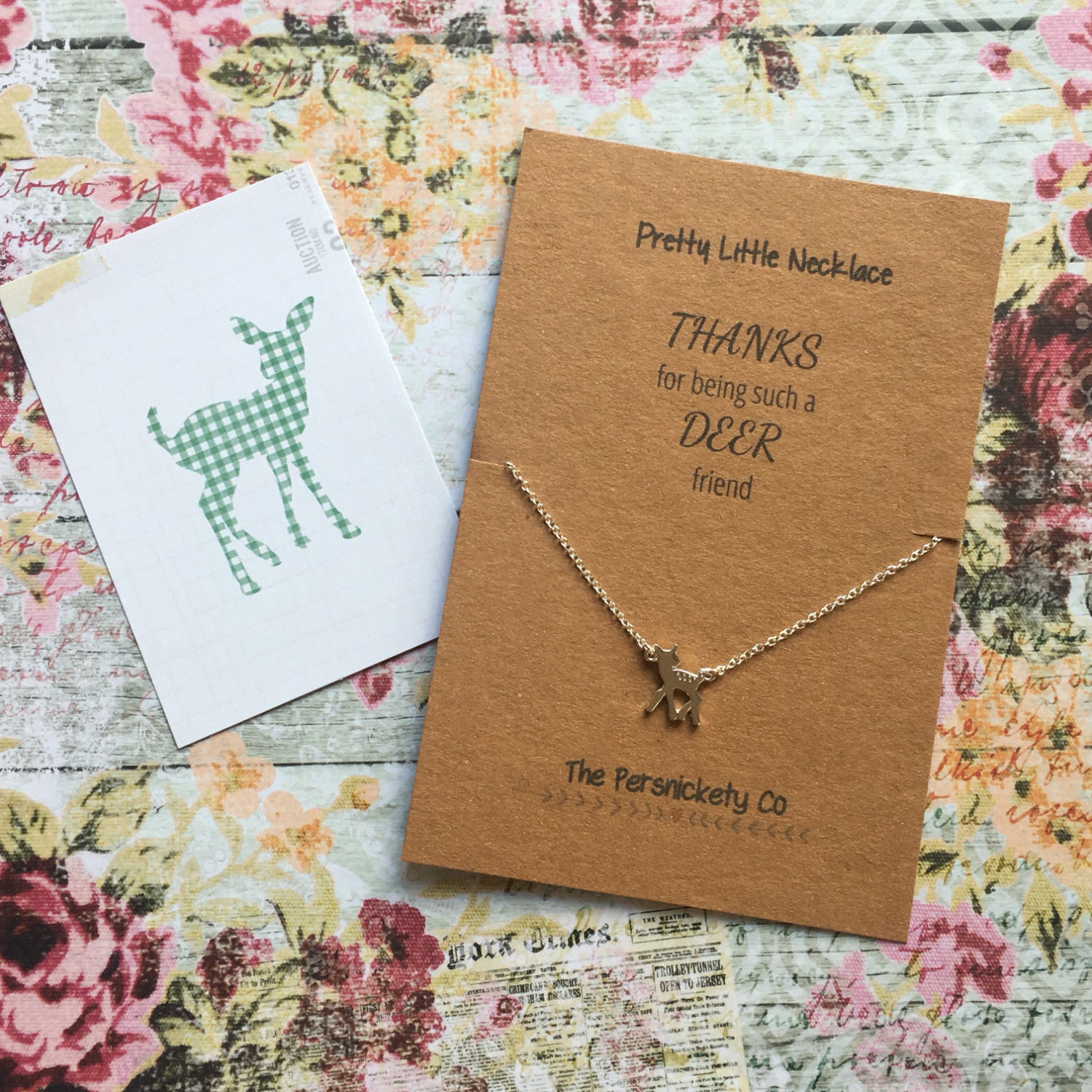 Pretty Little Necklace - Thanks For Being Such A Deer Friend