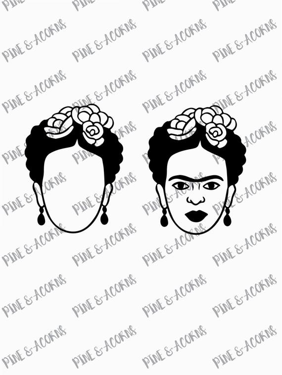 Download Frida Kahlo Face svg png eps dxf file cut files digital