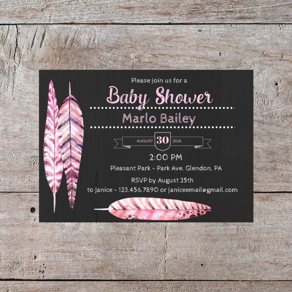 Custom Invitation Baby Girl Shower Invitation Baby Shower