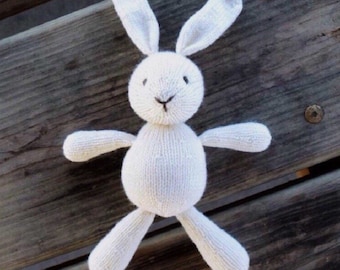 knit bunny stuffed animal