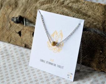 Jasper necklace stainless steel