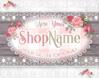 Rustic Shop Banner, Premade Etsy Shop Set, Premade Avatar, Wooden Shop Banner, Etsy Cover Photo, Etsy Shop Icon, Facebook Cover Photo