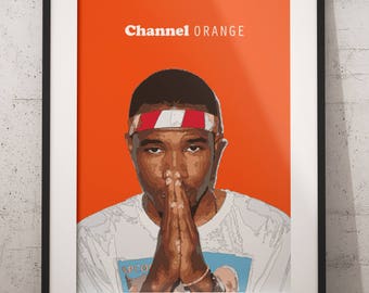 Frank ocean print, Frank Ocean art, Hip hop poster, Frank ocean poster, Frank Ocean wall decor, Frank Ocean gift idea, channel Orange