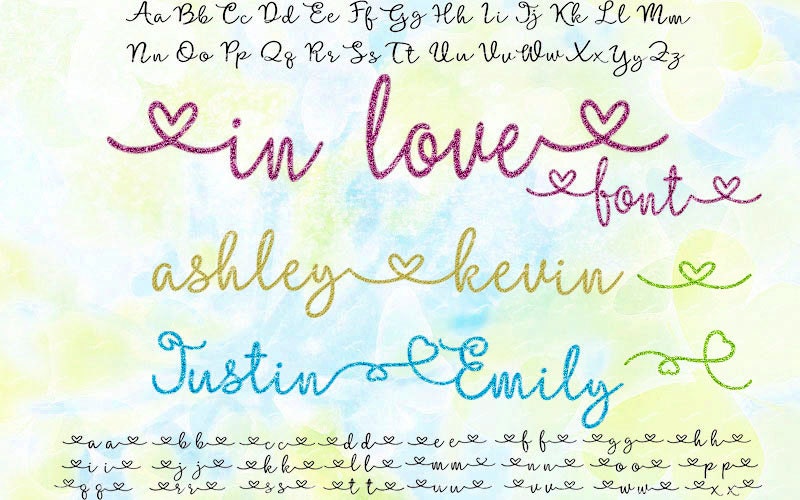 calligraphy love png Hearts studio cdr Font, v3, png, Cursive dxf, svg, eps,