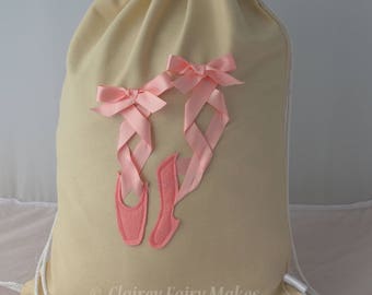 Ballet bag, ballet shoes, ballet gift, dance bag, dance shoes, girls dance bag, personalised dance bag, personalized dance bag, custom bag