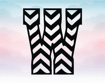 Chevron font for cutting in Svg Dxf Pdf Eps and Png file formats Instant download Silhouette studio Cricut space design font