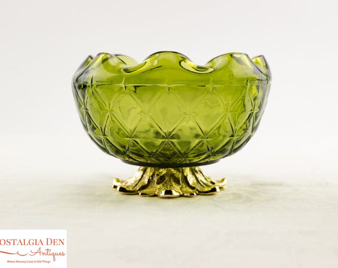 MCM Decorative Bowls | Duette Diamond Pattern | Indiana Glass