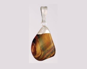 Tigers Eye Pendant - Tumbled ~1/2-3/4"