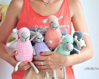 Сrochet sheep pattern,Cute sheep, amigurumi pattern, lamb pattern, crochet animals, PDF pattern, crochet toy pattern