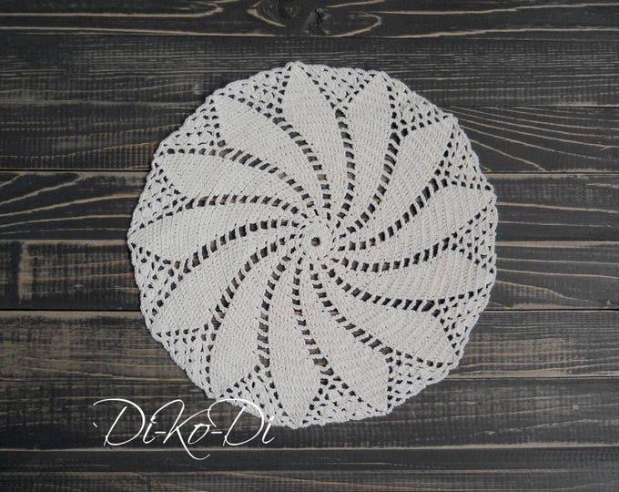 White cotton doily, crochet lace doily, set of 6, crocheted decoration, crochet table decor, decorative crochet, crochet ornaments, lacey