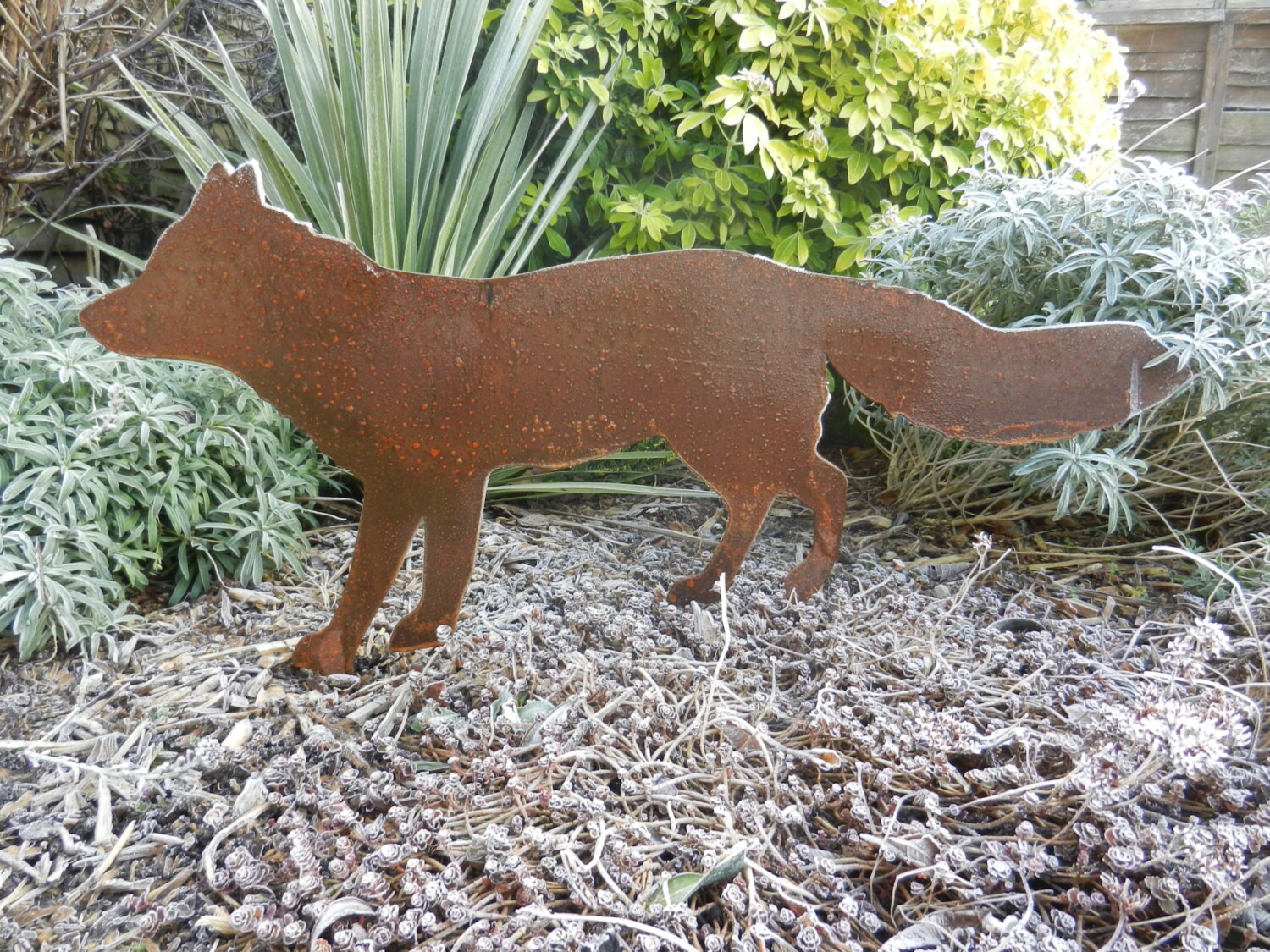 Rusty Fox / Metal Fox Garden Decor / Fox gift / Garden Fox