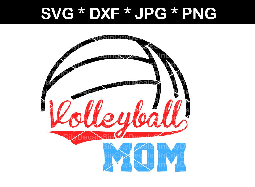 Download Volleyball Mom digital download SVG DXF for use with