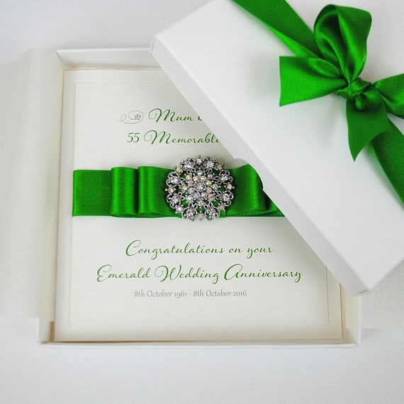 emerald anniversary card