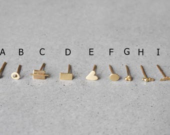 Single 14k gold stud earrings, 14k tiny gold stud earrings, solid gold stud earrings, 1 unit , yellow gold stud earrings, Single stud gold