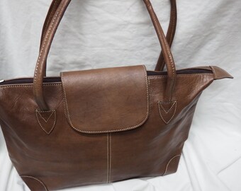 Authentic Moroccan bag /genuine leather /brown leather