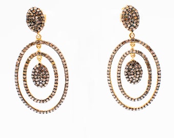 Luna - Handmade Diamond Earrings - Indian Jewellery - Indian Jewelry