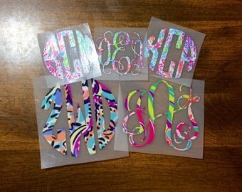 DIY Iron-on Lilly Pulitzer Inspired Monograms| Iron-on Monograms