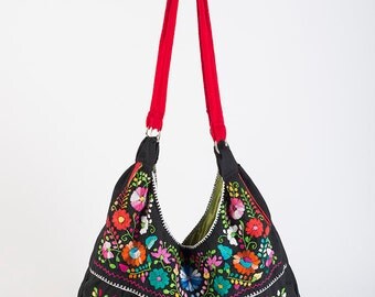 Mexican Bag/Mexican Embroidered Bag/Puebla Embroidered/Mexican Dress Purse/Boho Embroidered Bag/Bohemian Bag/Frida Bag/Huipil/Mexican Style