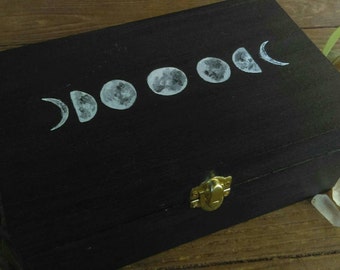 Moon Box | Stash Box | Moon Phases Jewelry Box | Herb Box | Witch Box | Potion Box | Crystal Box | Phases of the Moon
