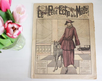 Vintage French Fashion Magazine - 1920's - Le Petit Echo de La Mode - 5th February 1922