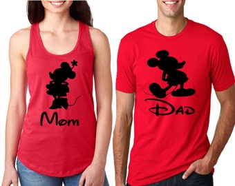 Family Disney Shirts Mickey and Friends Customized with Name T Shirts for the Whole Family Choose From Minnie, Donald, Goofy, Pluto and more