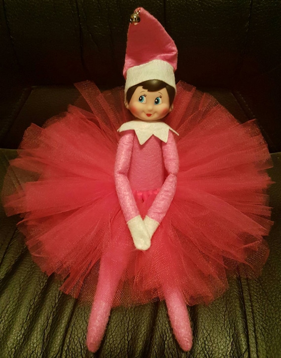 Hot pink Elf on the shelf tutu skirt Elf on the shelf