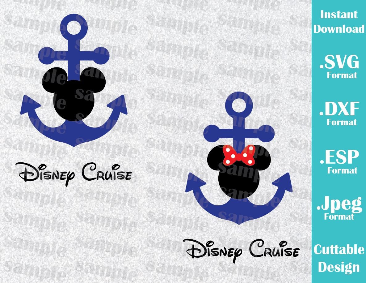 Download INSTANT DOWNLOAD SVG Disney Inspired Disney Cruise Anchor