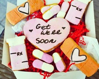 Dante's "Get Well Soon" Cookie Box /Healthy Dog Treats /Organic Dog Treats /Dog Cookies /Sick Dog Gift /Dog Bakery /Dog Owner Gift