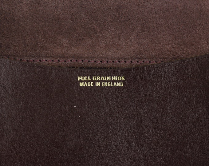 Genuine leather bag, vintage handbag, shoulder bag, short crossbody in dark red, burgundy, oxblood full grain hide, leather purse ca 1970