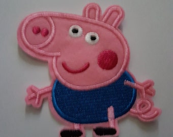 George Pig, Peppa Pig Iron on Patch Embroidered Iron on Transfer
