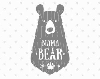 Mama Bear SVG Mama Bear SVG Files Family Bears Svg File Mama Svg Family bear Svg files Cricut Files SVG Cricut File Silhouette Cut Files
